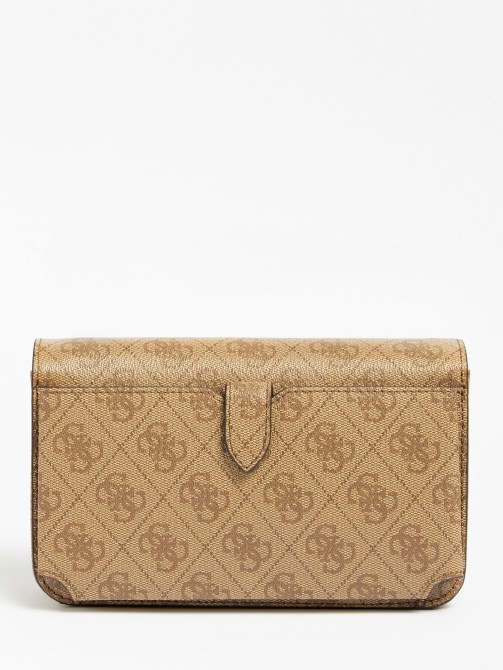 جراب موبايل Guess Laurel باللون البيج مزود بحزام