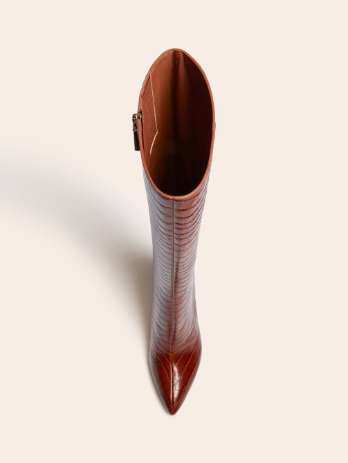 Guess حذاء مارسيانو جلد طبيعي منخفض بني