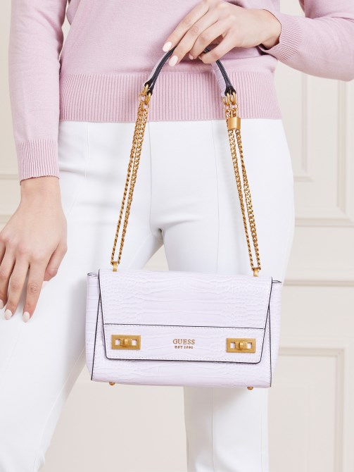 Katey Croc طباعة Crossbody Lilac Guess