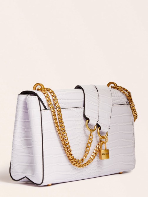 Katey Croc طباعة Crossbody Lilac Guess