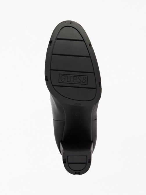 أسود جزمة منخفضة بيمبر جلد صناعي من Guess