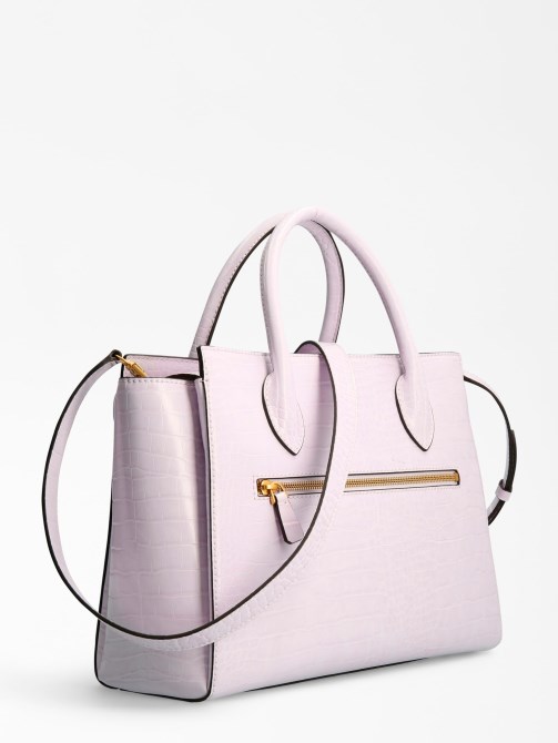 حقيبة يد Guess Lilac Enisa Croc بطبعة جلد التمساح