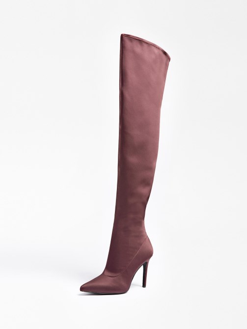 جزمة عالية من جلد الغزال Marciano بيج Guess