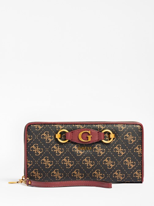 محفظة Izzy Maxi Guess باللون الأسود