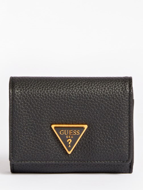 محفظة صغيرة أنيقة وسط المدينة باللون الأسود Guess