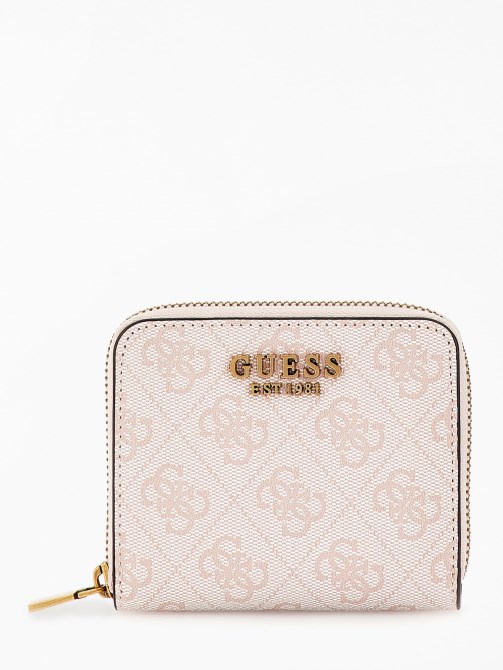 Ginevra 4g Logo Mini Wallet Cream Guess