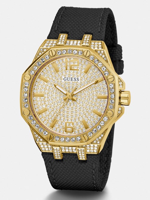 ساعة انالوج كريستال ازرق Guess