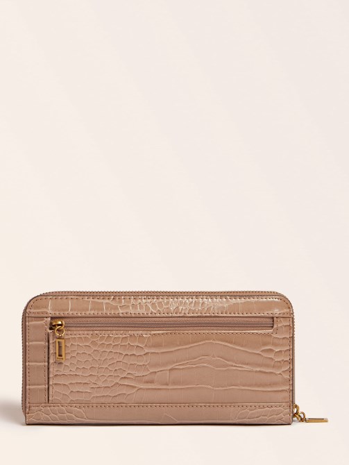 كريم Katey Croc Print Maxi Wallet Guess
