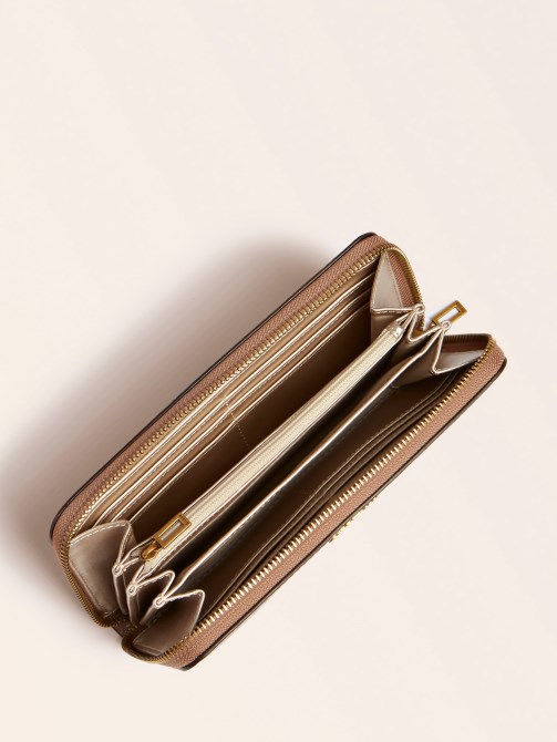 كريم Katey Croc Print Maxi Wallet Guess