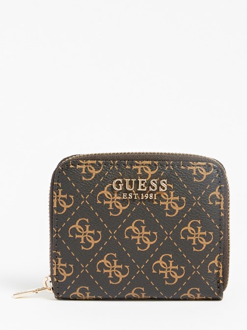 محفظة صغيرة من لوريل بشعار 4g باللون البني Guess