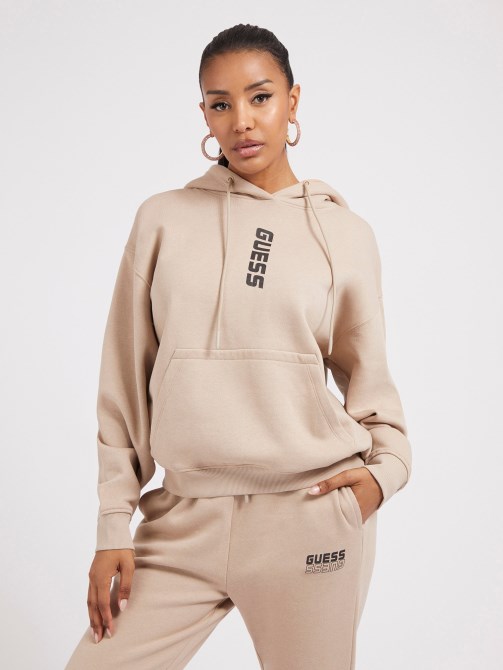 كنزة بشعار أمامي Guess بيج