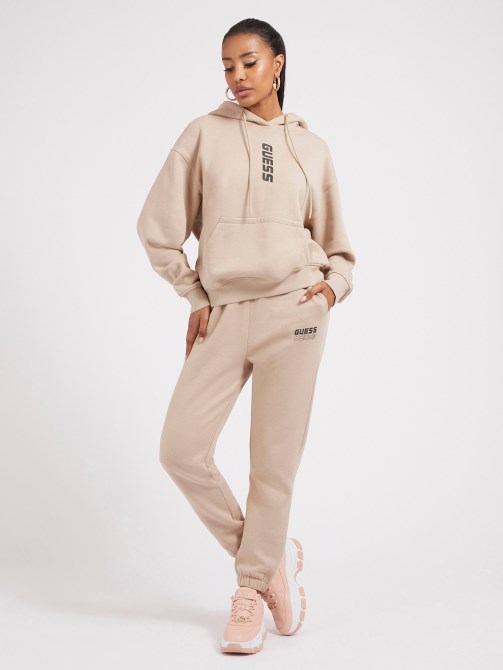 كنزة بشعار أمامي Guess بيج