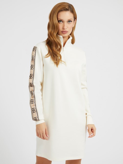 فستان أبيض من Guess بشعار جانبي