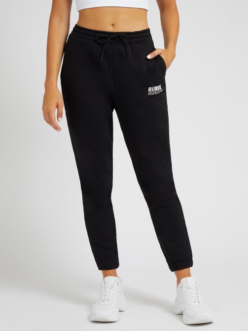 بنطلون رياضي بشعار أسود Guess