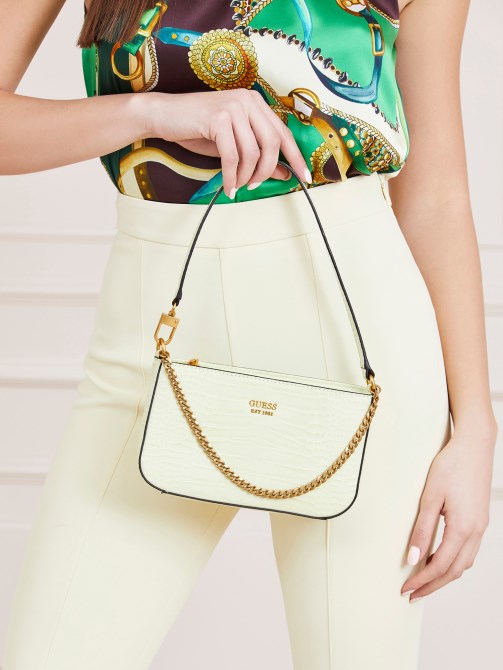 حقيبة كتف Lgl Katey Croc طباعة Guess
