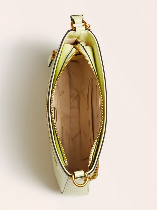حقيبة كتف Lgl Katey Croc طباعة Guess