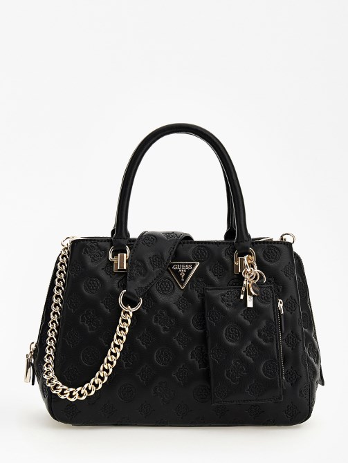حقيبة يد La Femme مزينة بشعار أسود Guess