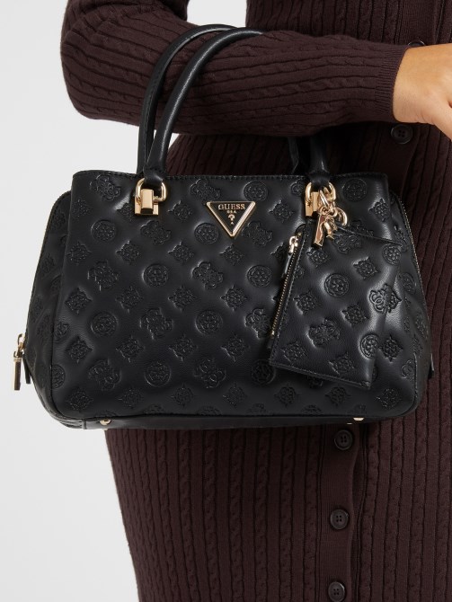 حقيبة يد La Femme مزينة بشعار أسود Guess