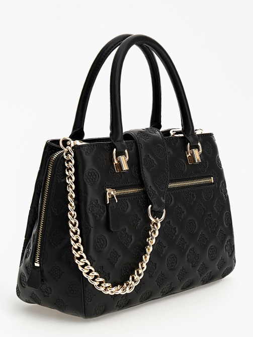 حقيبة يد La Femme مزينة بشعار أسود Guess