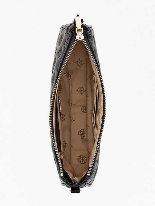 حقيبة كروس صغيرة بشعار لا فيم مزينة بشعار منقوش باللون الأسود من جيس