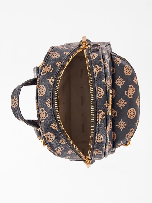 حقيبة ظهر بشعار الفاوانيا 4 جرام من هاوس بارتي باللون البني