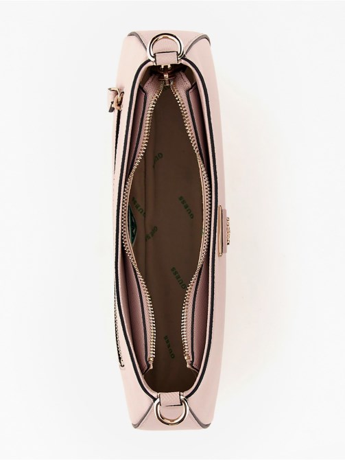حقيبة كتف Alexie Saffiano Pink Guess