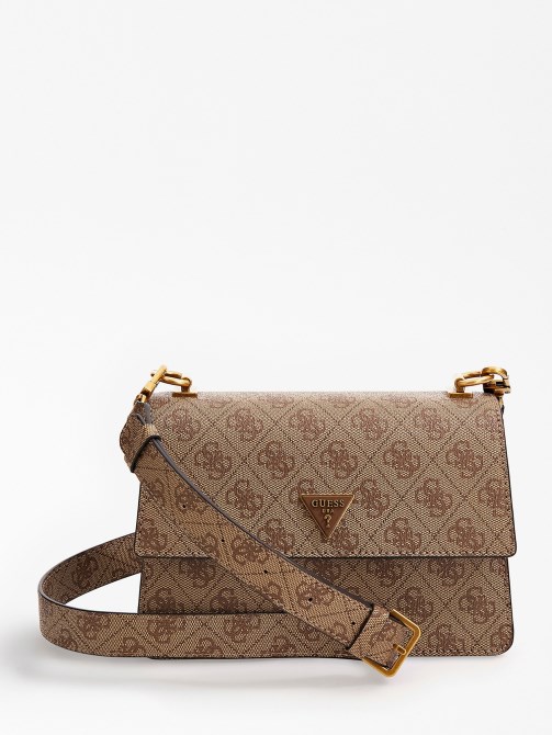 حقيبة كروس صغيرة بشعار Alexie 4g من Guess بيج