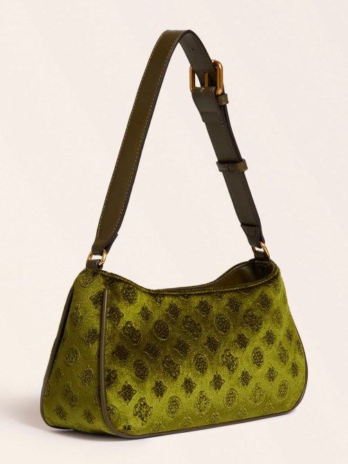 حقيبة كتف Kimi Velvet Green Guess