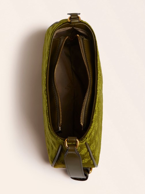 حقيبة كتف Kimi Velvet Green Guess