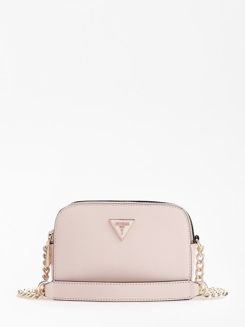 Guess Alexie Saffiano Mini Crossbody وردي