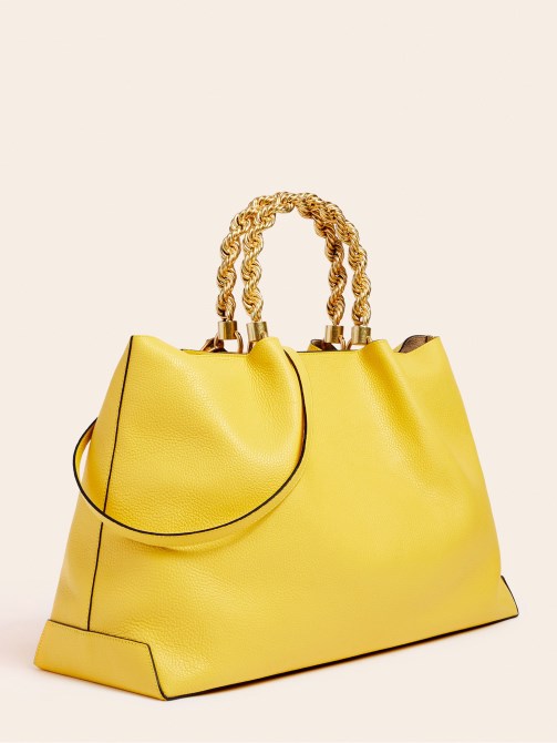 حقيبة يد حقيقية عايدة صفراء Guess