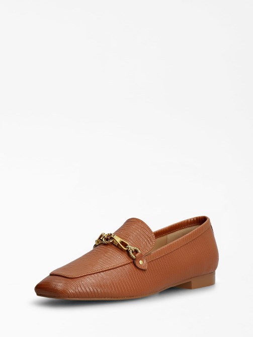 Guess براون مارتا جلد طبيعي متعطل