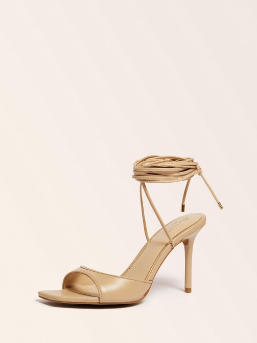 Marciano صندل من الجلد الطبيعي Guess بني