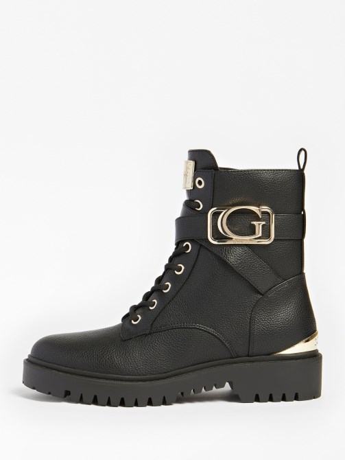 جزمة أورانا بشعارها للقتال باللون الأسود Guess