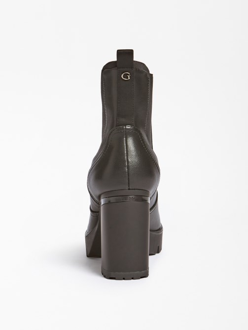 سابينا جزمة الكاحل جلد طبيعي أسود تخمين