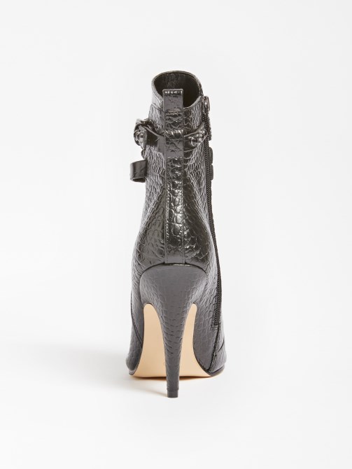 Jessia جلد طبيعي Croc Bootie Black Guess