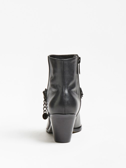 أسود Guess Patziy جلد طبيعي أصيل