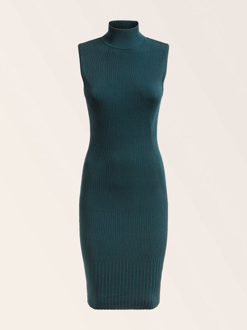 Marciano فستان منسوج برقبة سلحفاة أزرق Guess
