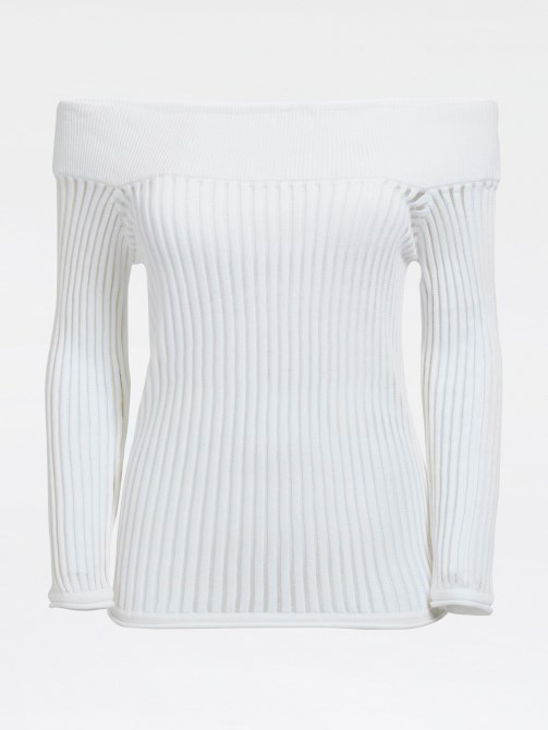 سترة من القطن معطلة القطن معطلة الظهر البيضاء Guess