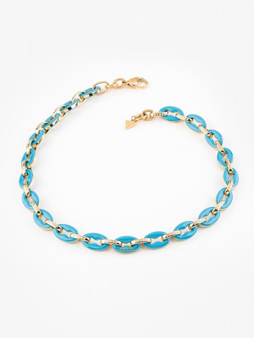قلادة Guess Light Blue Pop Links