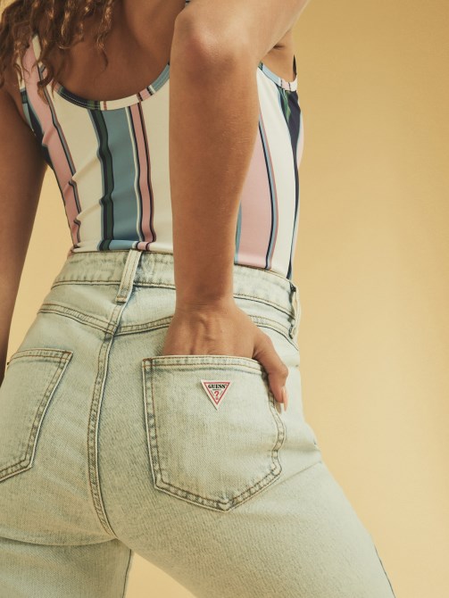 بنطلون جينز ضيق أزرق فاتح Guess