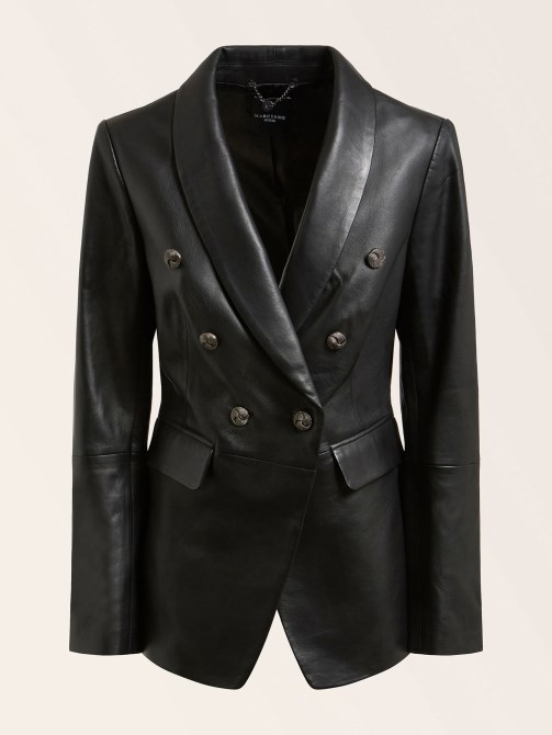 بليزر جلد أسود من Guess Marciano