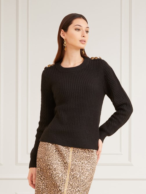 سترة من الصوف الأسود Marciano Guess