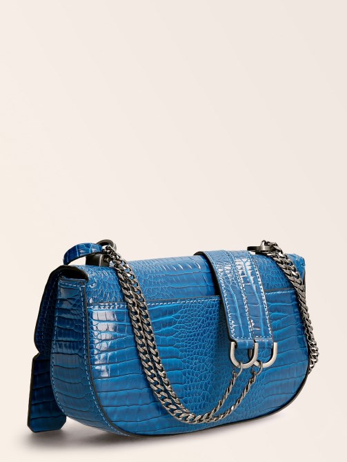 حقيبة كروس Guess Raffie Croc طباعة زرقاء