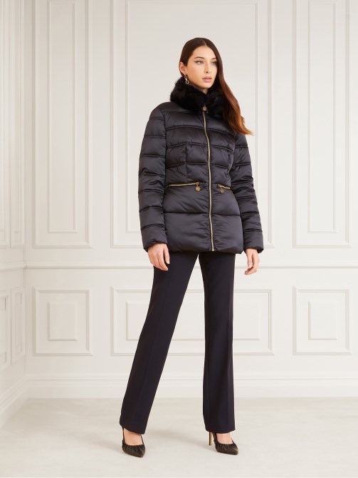 جاكيت ساتان مبطن Marciano أزرق Guess