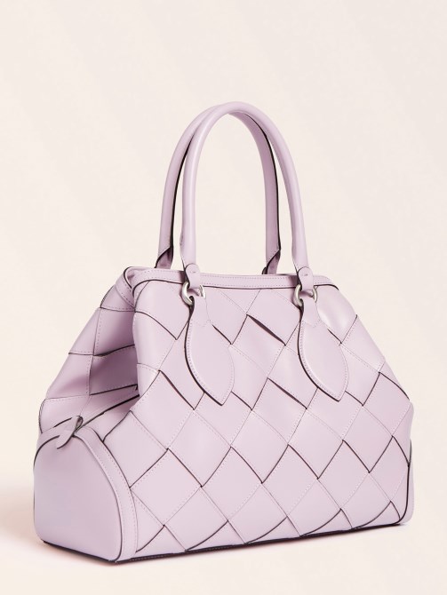 Guess Lilac Giorgia Luxe حقيبة جلدية حقيقية