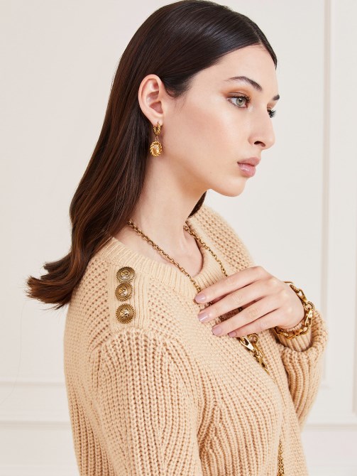 سترة من الصوف باللون البيج Guess Marciano