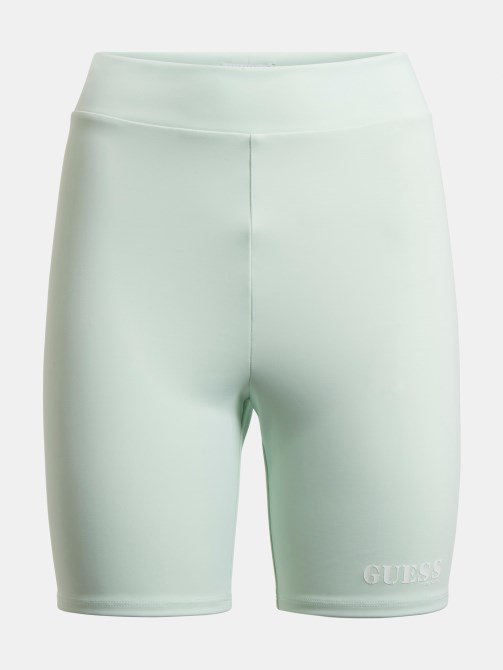شورت راكب الدراجة النارية بشعار أخضر Guess