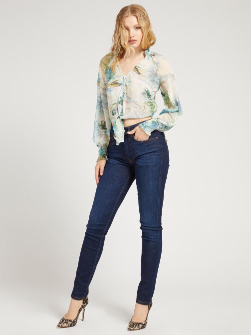 بلوزة بنقشة الزهور