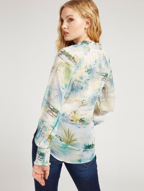 بلوزة بنقشة الزهور